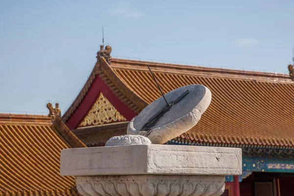 Peking Palace Museum Taihe tempel voordat de zonnewijzer — Stockfoto