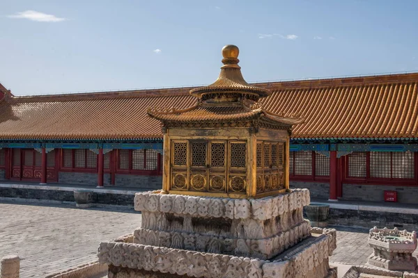 Beijing Palace Museum Taihe świątyni przed Tongge — Zdjęcie stockowe