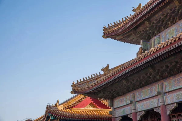 Beijing Palastmuseum Dachüberhänge — Stockfoto