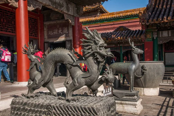 Pekin Sarayı Müzesi Kraliyet Sarayı arka bahçe — Stok fotoğraf