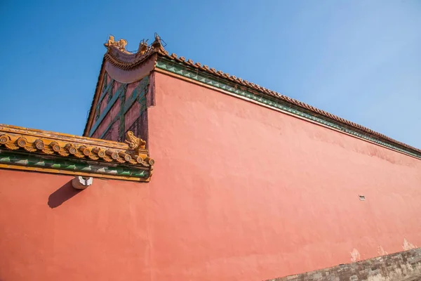 Pekin Sarayı Müzesi Sarayı duvar — Stok fotoğraf