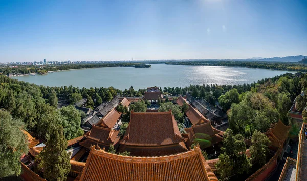 Пекин Yiyuan Park Ziyun Dian прилегающих зданий — стоковое фото