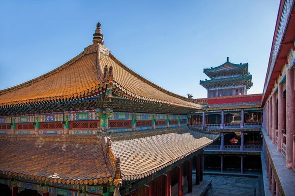 Provincie Hebei, Chengde Mountain Resort Putuo Zong door de tempel van de grote zaal van de rode Taiwan — Stockfoto