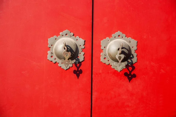 Beijing Shichahai sonra deniz ev kırmızı kapı — Stok fotoğraf