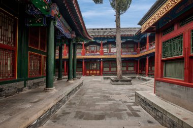Beijing Shichahai deniz önce Prens Gong evi Bahçesi