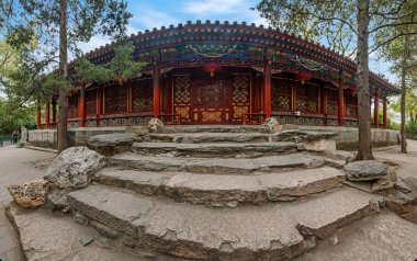 Beijing Shichahai deniz önce Prens Gong evi Bahçesi