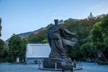 Yangtze Nehri üç Gorges Fengjie Baidicheng Meydanı Zhuge Liang gibi