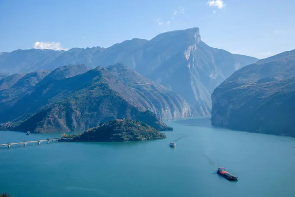 Rio Yangtze Três Gargantas Águas do rio Fengjie — Fotografia de Stock