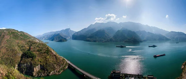 Río Yangtze Tres gargantas Aguas del río Fengjie — Foto de Stock