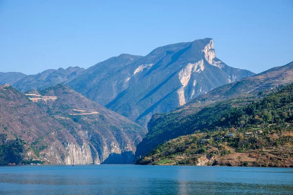 Río Yangtze Tres gargantas Aguas del río Fengjie — Foto de Stock