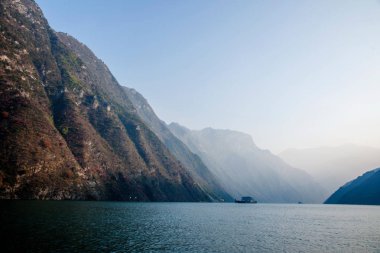 Yangtze Nehri üç Gorges Wu Gorge