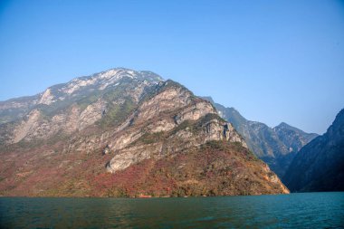 Yangtze Nehri üç Gorges Wu Gorge