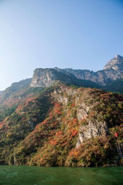 Yangtze Nehri üç Gorges Wu Gorge
