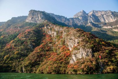 Yangtze Nehri üç Gorges Wu Gorge