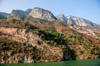 Yangtze Nehri üç Gorges Wu Gorge