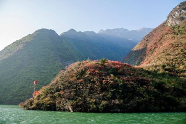 Yangtze Nehri üç Gorges Wu Gorge
