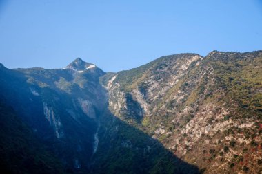 Yangtze Nehri üç Gorges Wu Gorge