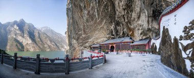 Yangtze Nehri üç Gorges Wu Gorge Kanyon tepe manzara alanı