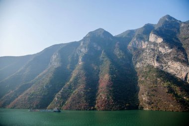 Yangtze Nehri üç Gorges Wu Gorge