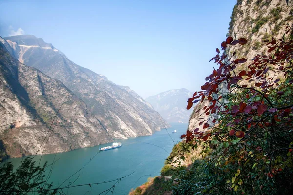 Yangtze Nehri üç Gorges Wu Gorge