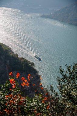 Yangtze Nehri üç Gorges Wu Gorge