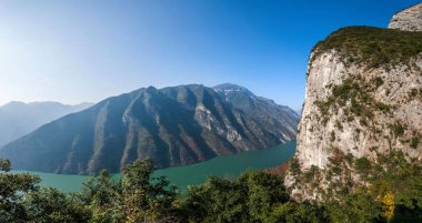 Yangtze Nehri üç Gorges Wu Gorge