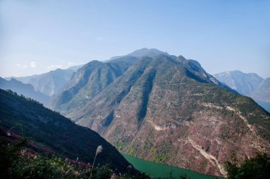 Yangtze Nehri üç Gorges Wu Gorge