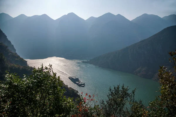 Río Yangtze Tres gargantas Garganta de Wu — Foto de Stock