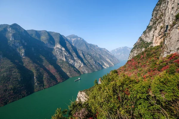 Yangtze Nehri üç Gorges Wu Gorge