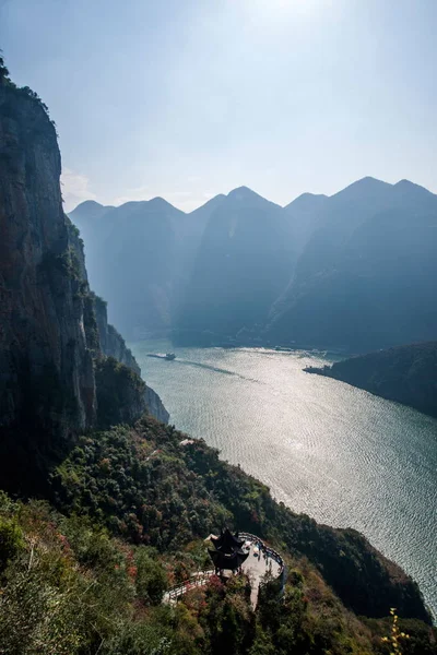 Río Yangtze Tres gargantas Garganta de Wu — Foto de Stock