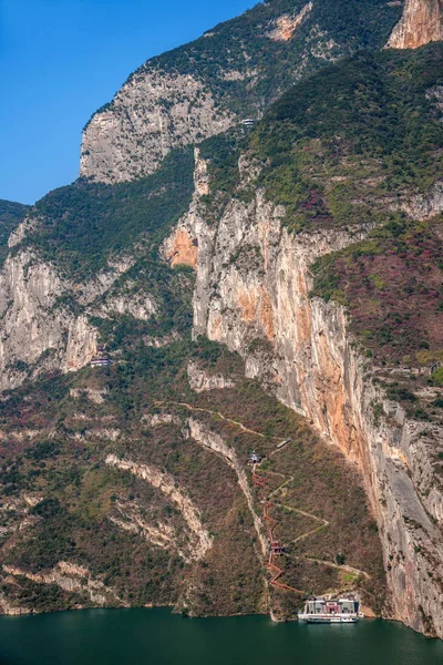 Yangtze Nehri üç Gorges Wu Gorge
