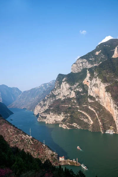 Río Yangtze Tres gargantas Garganta de Wu — Foto de Stock