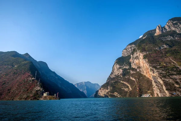 Río Yangtze Tres gargantas Garganta de Wu — Foto de Stock