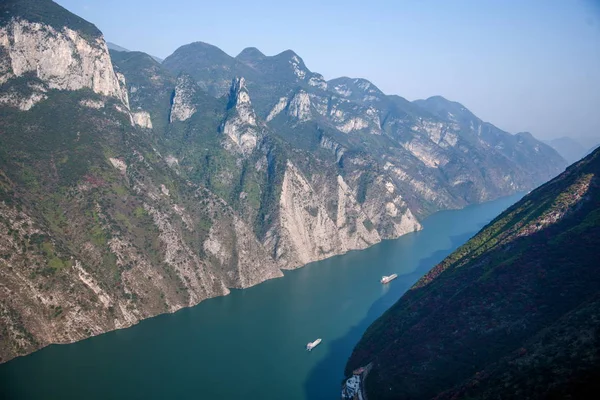 Río Yangtze Tres gargantas Garganta de Wu Imagen de stock