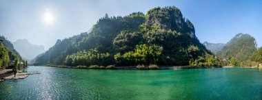 Hubei Zigui üç Gorges bambu deniz su Gölü