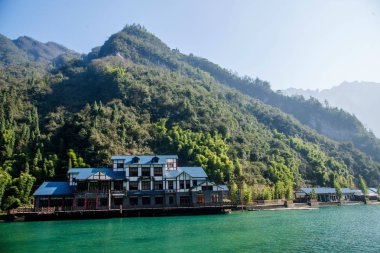 Hubei Zigui üç Gorges bambu deniz su Gölü