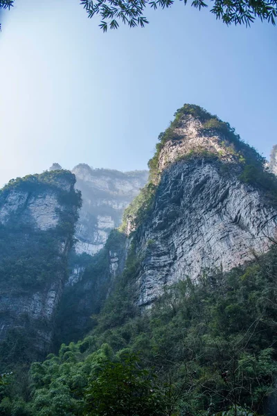 Hubei Zigui Três desfiladeiros Bambu Mar Tianshui Gap — Fotografia de Stock