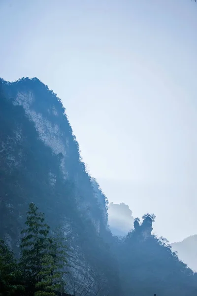Hubei Zigui Tre kløfter Bambushavet Tianshui Gap – stockfoto
