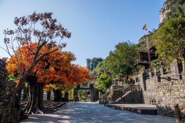 Hubei Yiling Yangtze Nehri üç Gorges gölge gorge 