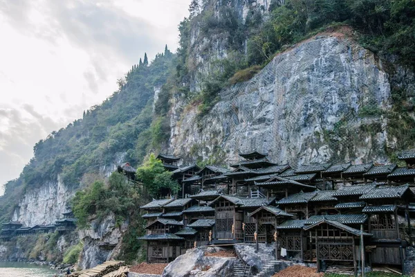 Hubei Yiling Yangtze River Three Gorges light shadow gorge in the "Three Gorges people" Creek people — Stock Photo, Image