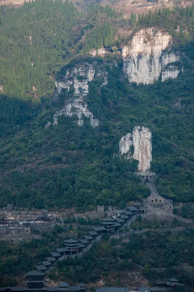 Met uitzicht op de Hubei Yiling Yangtze River Three Gorges Projector Gorge — Stockfoto