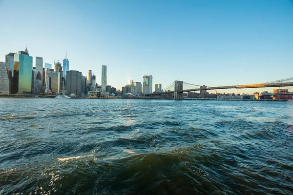 Manhattan, hudson Nehri ve brooklyn Köprüsü
