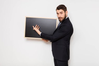 zarif beyaz tahtaya adamla