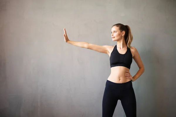 Antes Comenzar Entrenamiento Que Necesita Para Strech Persona Activa Ropa — Foto de Stock