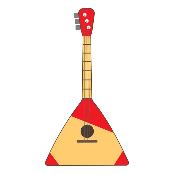 Rus folk müzik enstrümanı Balalaika. Beyaz arka planda izole edin. Görüntü.