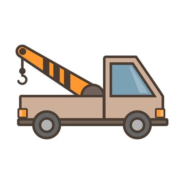 Auto Takelwagen Vrachtwagen Kraan Met Haak Illustratie — Stockfoto
