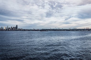 Körfez bölgesinden Seattle ufuk çizgisi