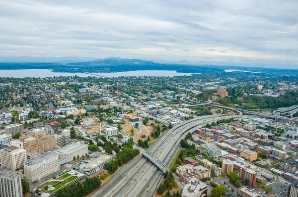 Vista Aérea Autopista Seattle — Foto de Stock