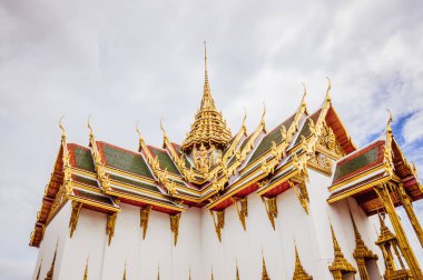 Bangkok 'un orta kesimindeki Buda Tapınağı' nın yakın çekimi.