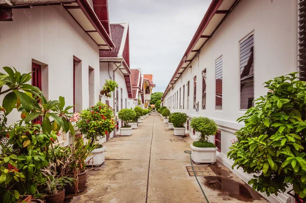 Calle Estrecha Entre Los Edificios Típicos Planta Baja Tailandia — Foto de Stock